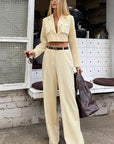 Chic Women's Two-Piece Suit with Long Sleeves