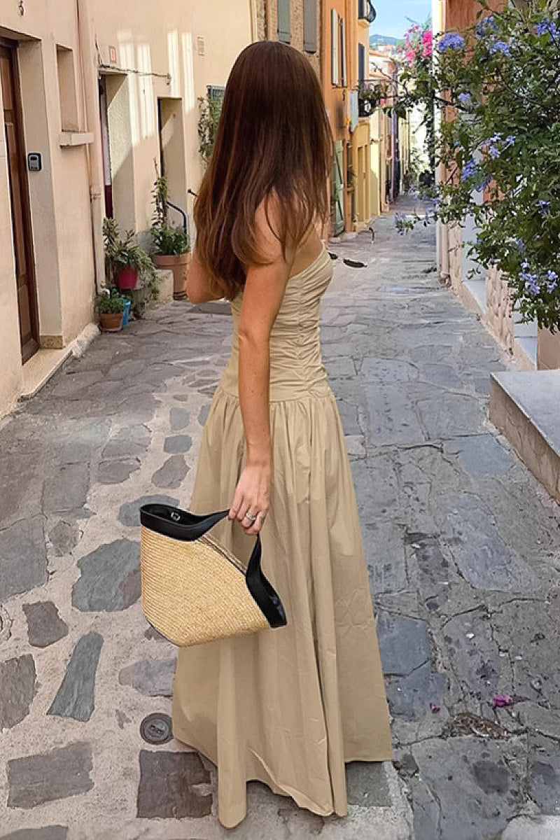 Chic Strapless A-Line Dress for Women