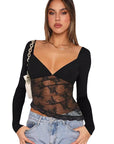 New Lace Patchwork Sexy Top for Women