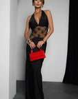 Summer Elegant Lace Backless Long Dress