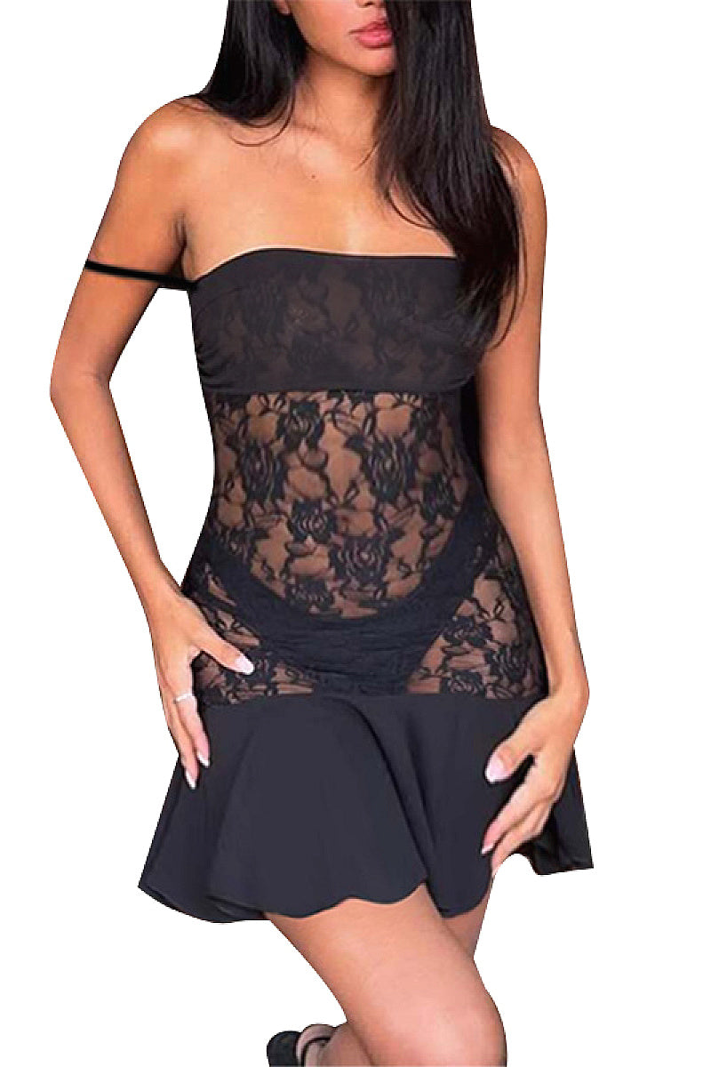 Sexy Lace Mini Slip Dress for Women