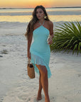 Summer Asymmetrical Ruffle Hem Dress