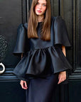 Elegant Ruffled Satin Blouse for Women
