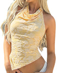 Fashionable Sexy Backless Knitted Top