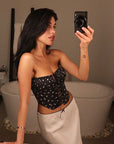 European Style Floral Hollow Out Cami Top