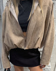 Retro Design Suede Jacket for Women