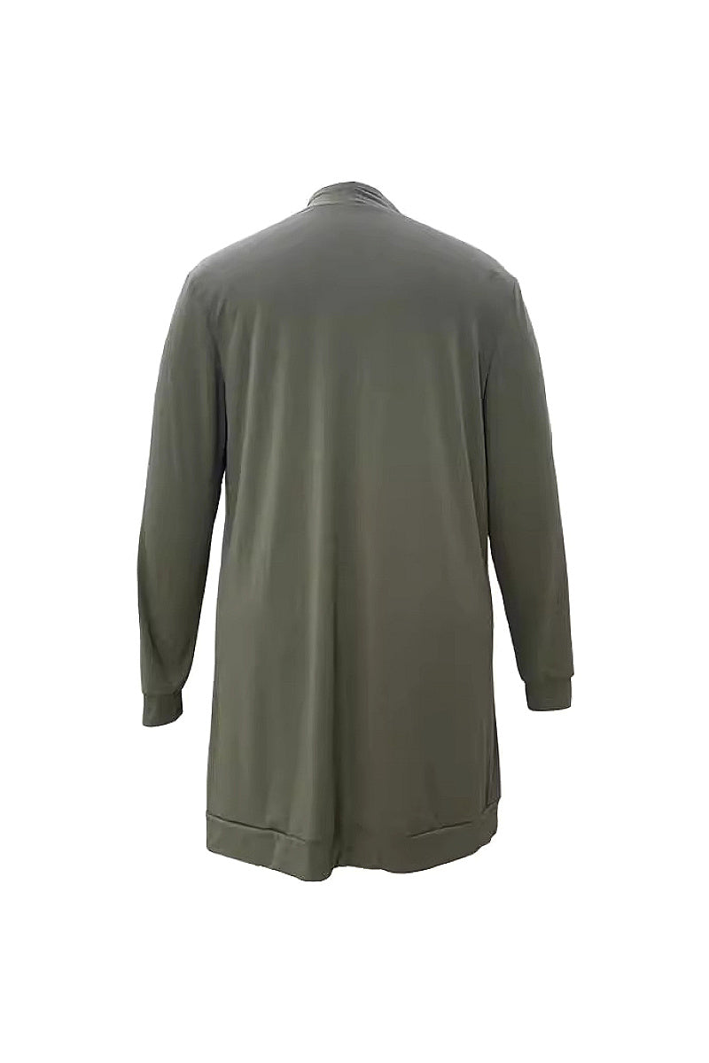 Plus Size Casual Long Sleeve Knit Cardigan