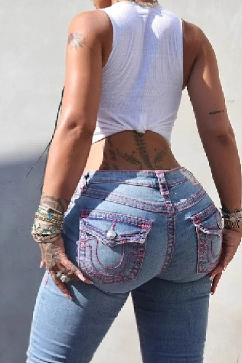 Trendy High Rise Flared Jeans for Women