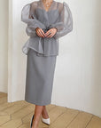 Elegant Sheer Puff Sleeve Blouse for Women