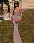 Chic V-Neck Bodycon Maxi Dress