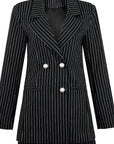 Elegant Striped Pearl Suit Set with Shorts and Pants