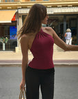 Summer Sexy Halter Neck Crop Top