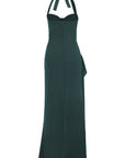 Chic Halter Neck A-Line Dress with Ruffle Hem