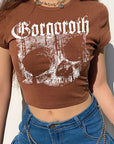 Trendy Short Sleeve Crop Top for Women