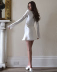 Elegant Satin Long Sleeve Bodycon Dress