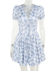 Fashion Floral V-Neck Dress for Summer