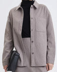 Elegant Two-Piece Set with Cardigan and Skirt