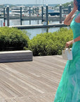 Elegant A-Line Dress with Abstract Print