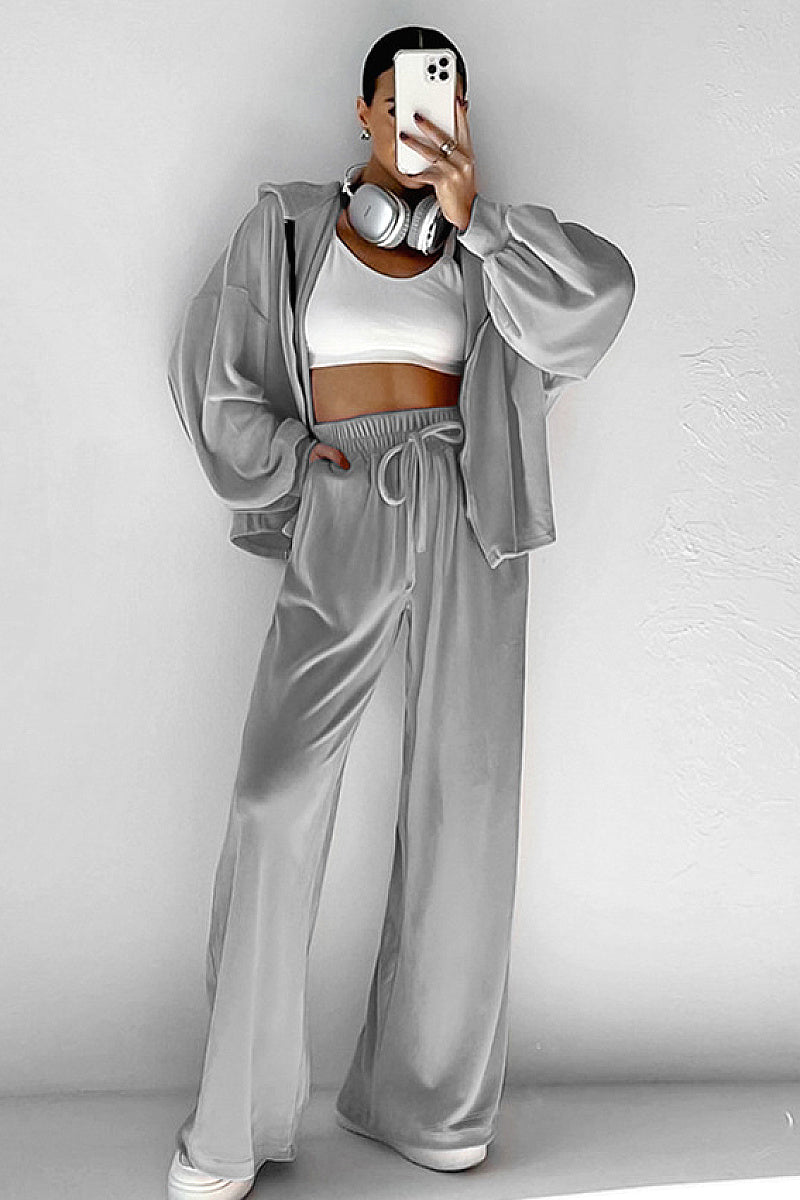Pink Velvet Tracksuit for Women
