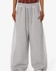 Retro Striped Embroidered Sports Pants for Men and Women