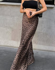 Leopard Print Mermaid Skirt for Women