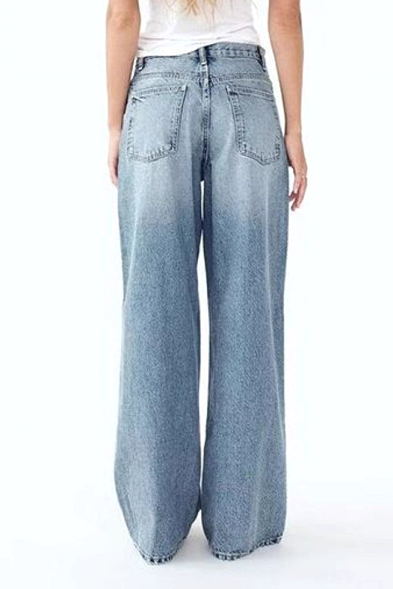 Y2K Casual Fashion Wash Straight Leg Jeans