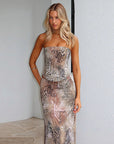 Stylish Leopard Print Strapless Top