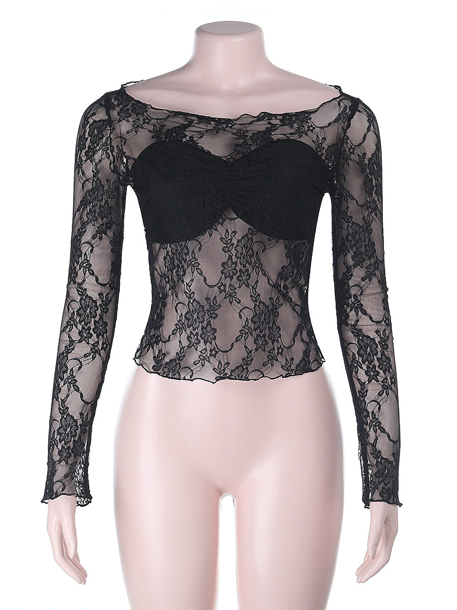 Chic Lace Long Sleeve Top for Women