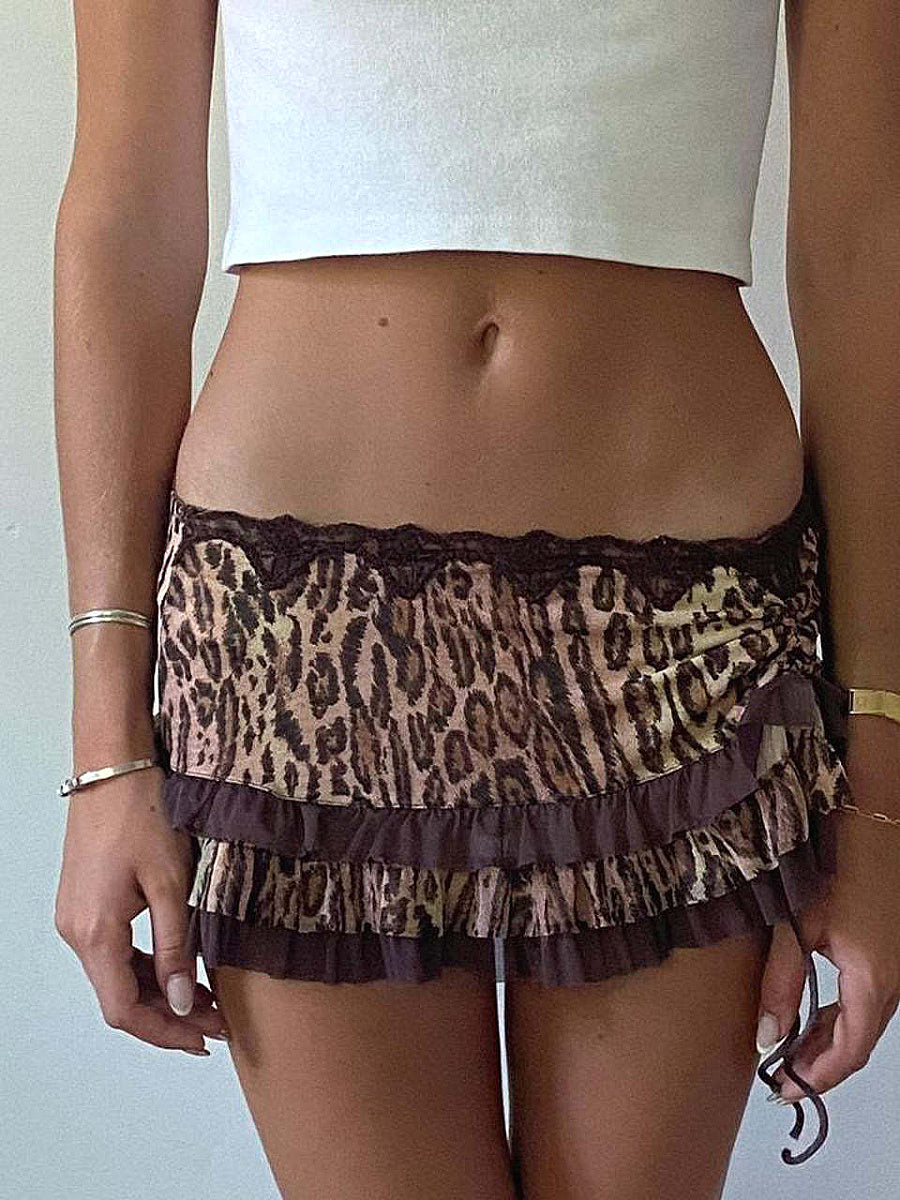 2026 Spring Y2K Women's Sexy Drawstring Mini Skirt