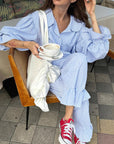 Autumn New Plaid Ruffle Casual Set for Women