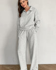 Casual Women's Hoodie Set with Wide Leg Pants