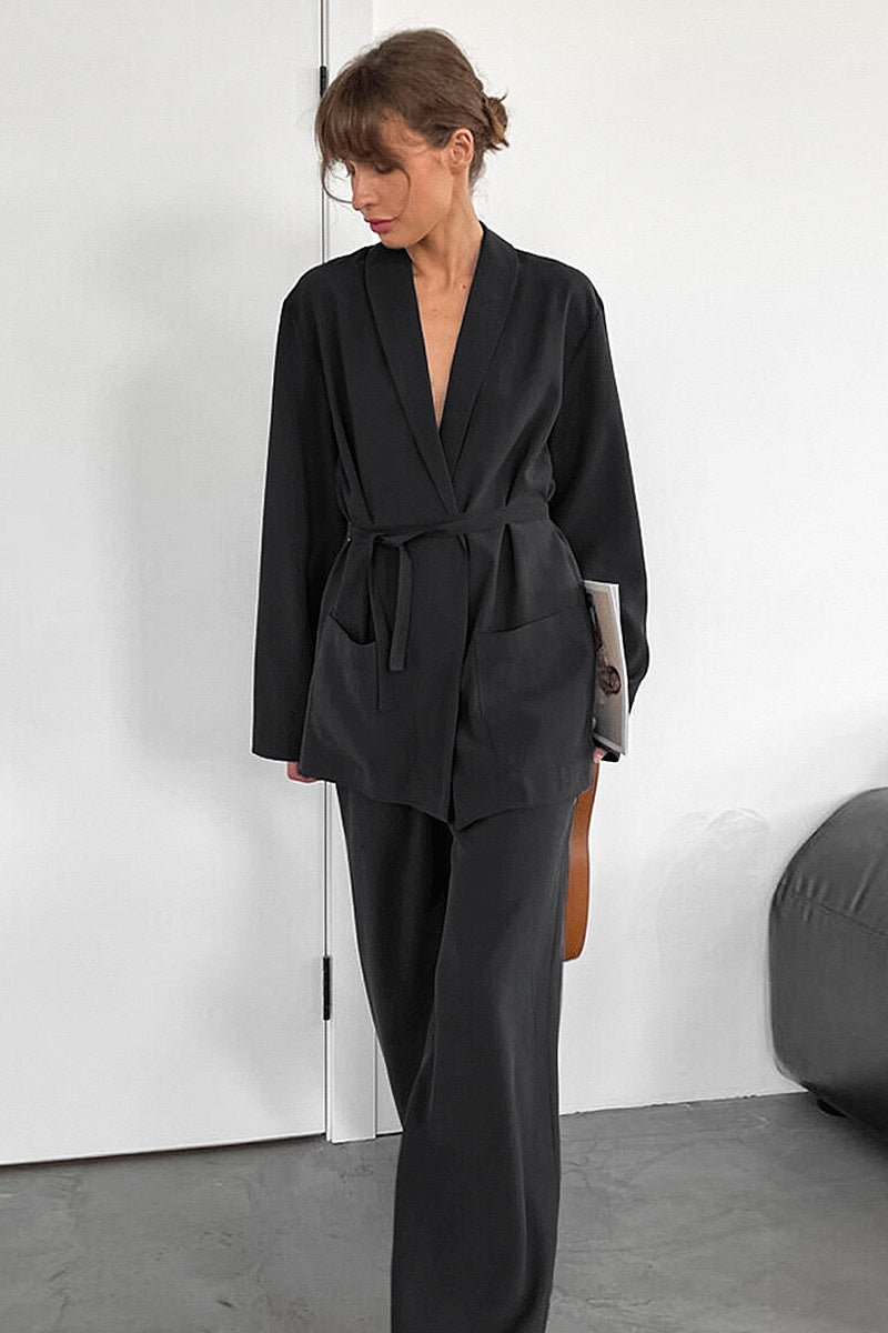 Casual Khaki Two-Piece Set for Women