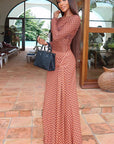 Elegant A-Line Dress with Long Sleeves