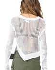 Sexy Sheer Knit Sweater for Women