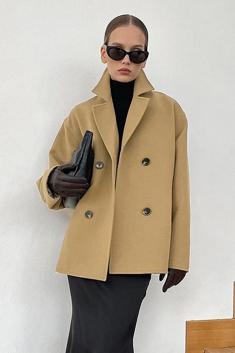 Autumn Winter European American Woolen Coat