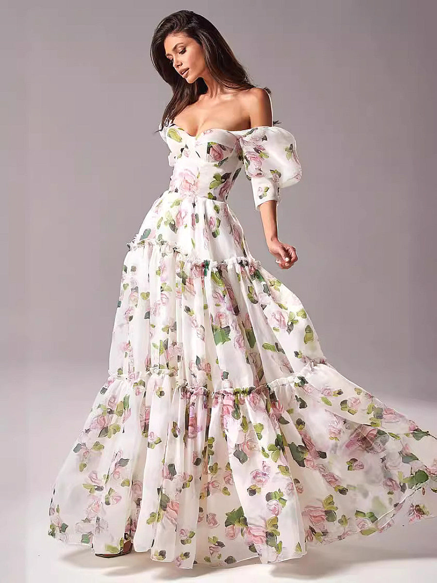Elegant Off-Shoulder Long Dress for Women