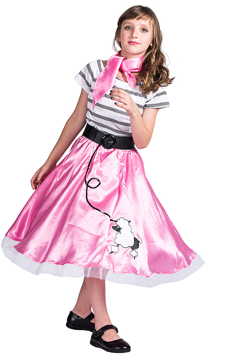 Pink Girl Poodle Costume for Kids