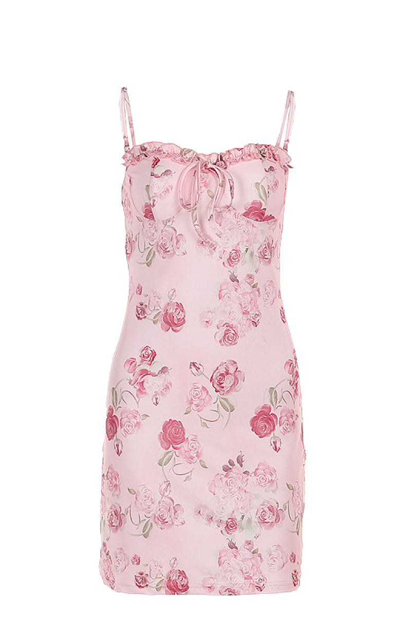 Summer Stylish Bodycon Dress with Floral Print