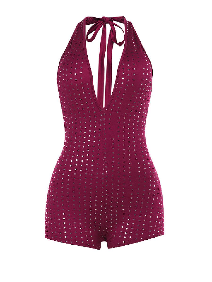 Autumn Fashionable Deep V Jumpsuit for Women