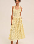 Elegant Lace Backless Maxi Dress