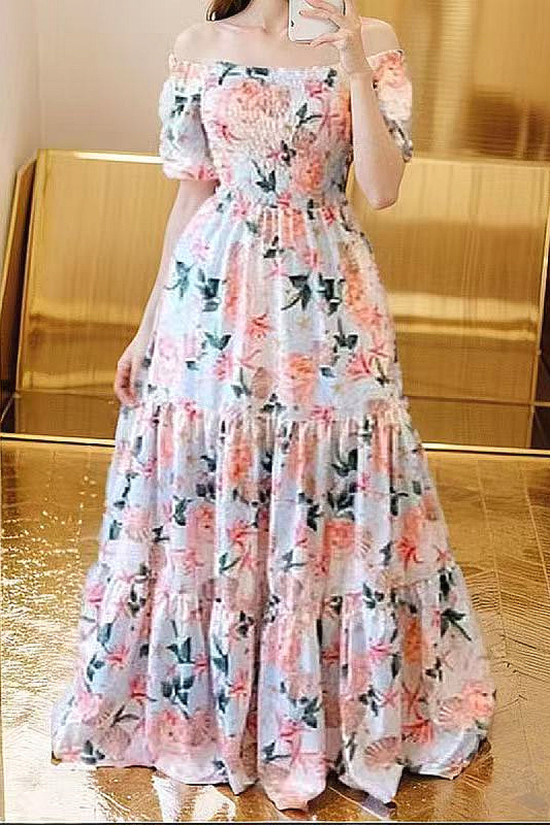 2025 Spring Summer Elegant Floral Dress