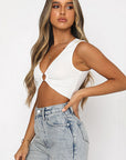 Summer Women's Sleeveless V-Neck Top