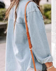Loose-Fit Long Sleeve Denim Shirt for Women
