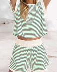 Summer Women's Striped Casual Sports Set