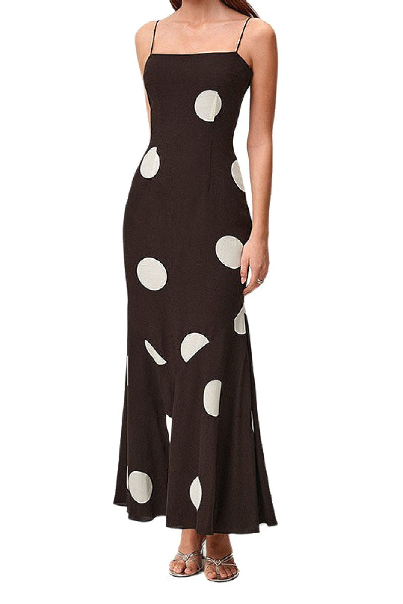 Chic Polka Dot Print A-Line Dress
