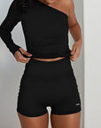 Stylish Long Sleeve T-Shirt and Shorts Set