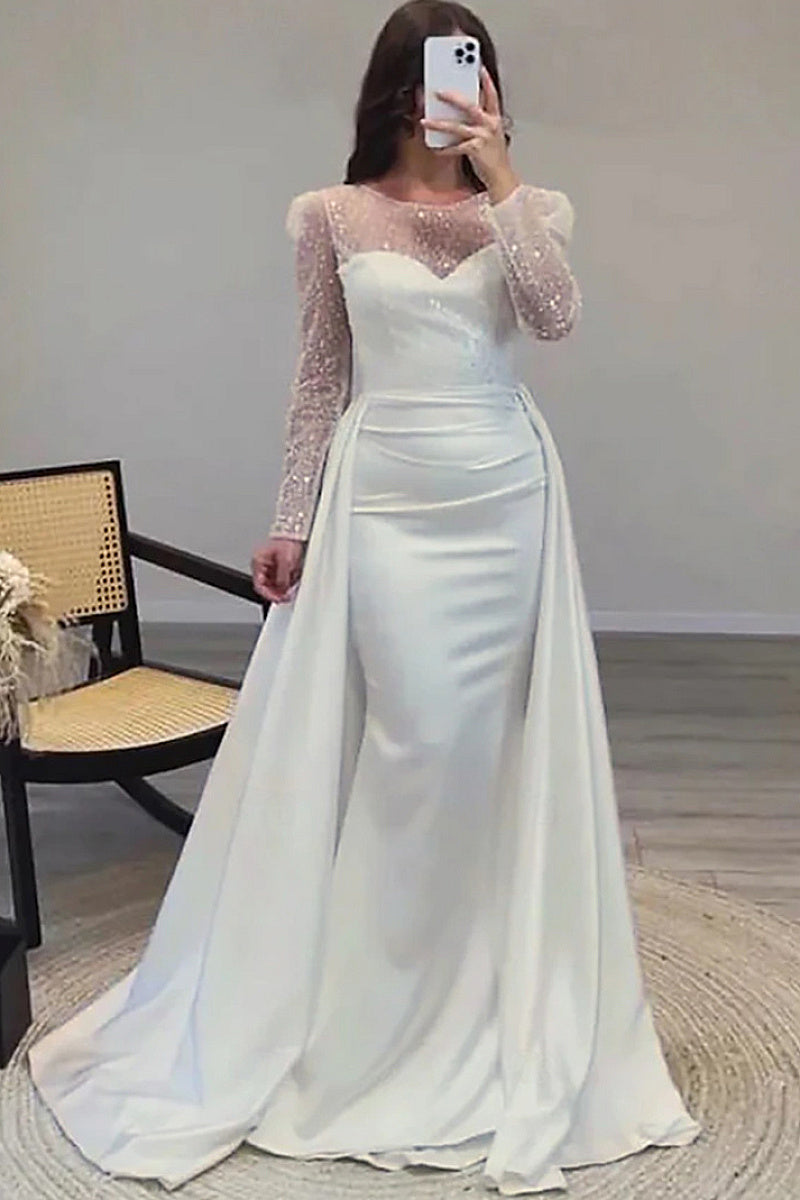Elegant Long Sleeve Sequin Evening Dress for Women