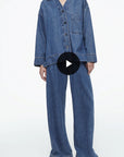 Casual Loose Denim Set for Women