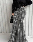 Trendy Color Block Flared Pants for Women