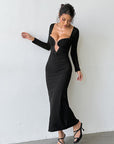 Elegant V-Neck Mermaid Dress for Parties